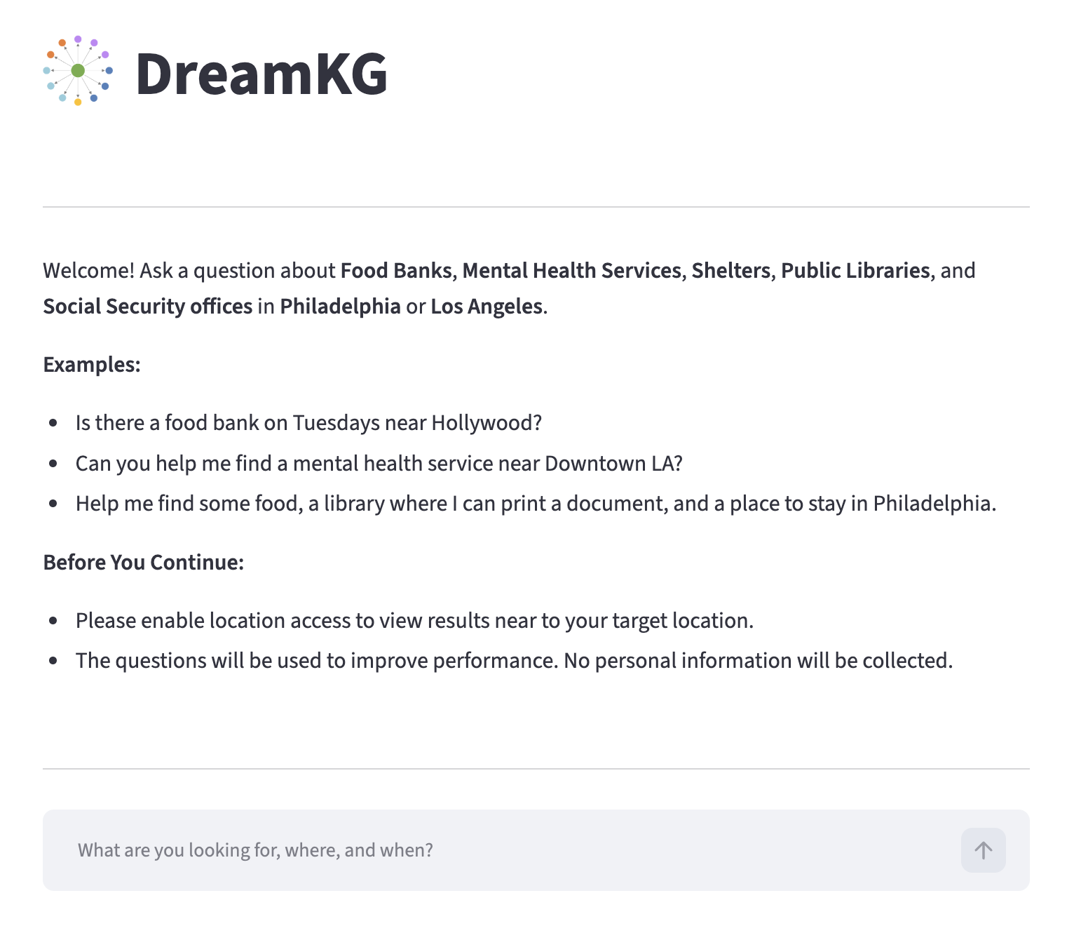 Dream KG conversational interface
